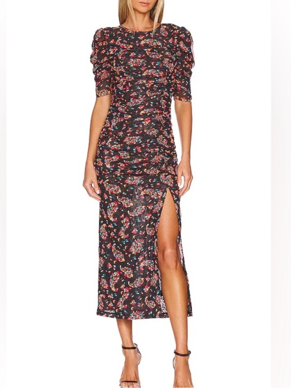 Free People Briella Midi Dress In Twilight Combo Dress Size Small